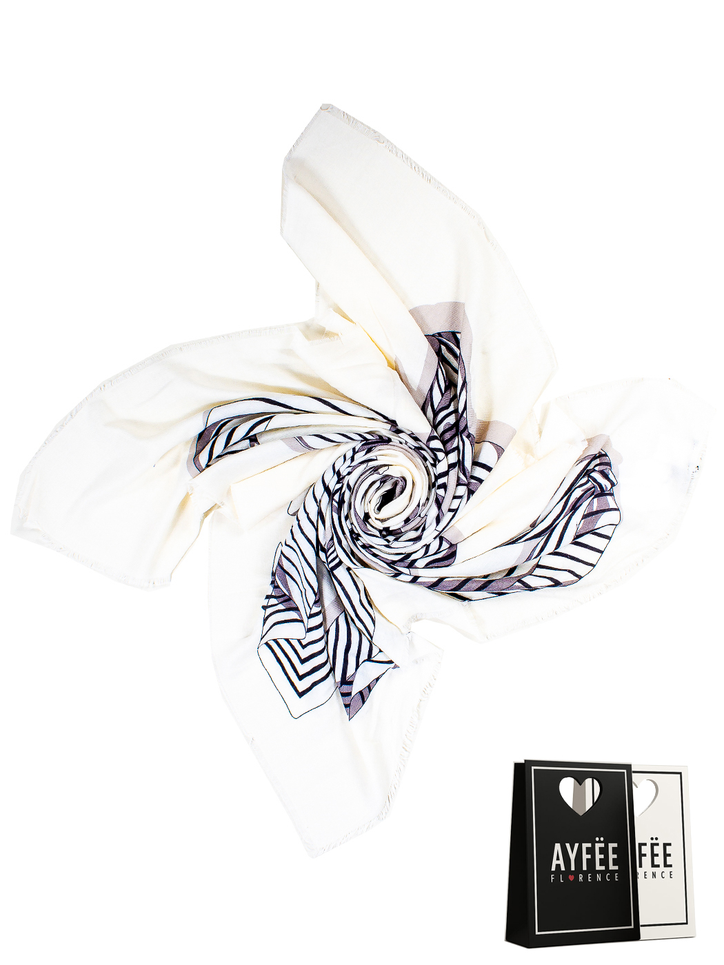 MAXISQUARE STAMPA SCARF DESIGN, CM 140*140, 100% VISCOSE, MADE IN PRC     